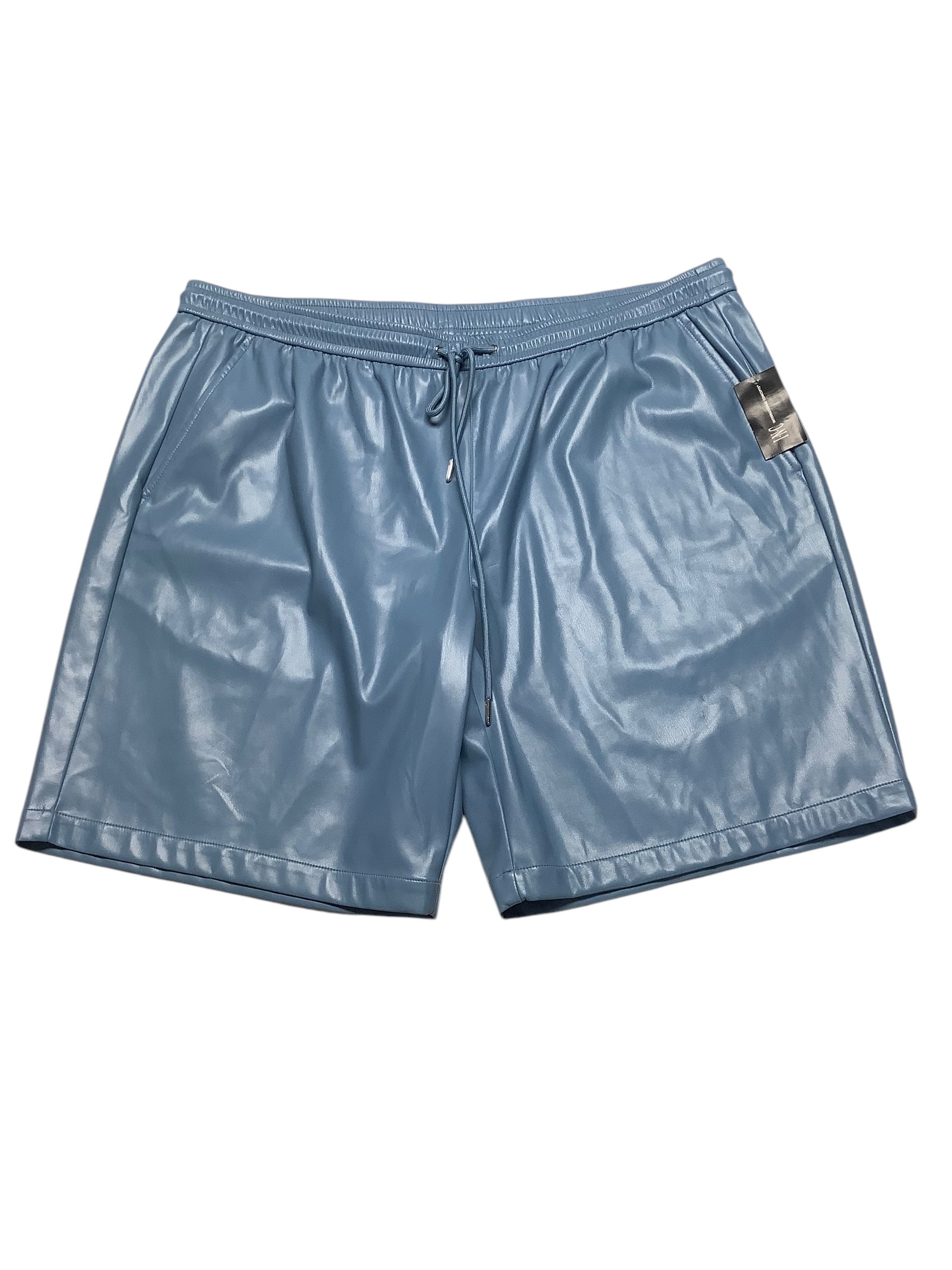 INC International Concepts Mens  fit Shorts XXL Blue Solid