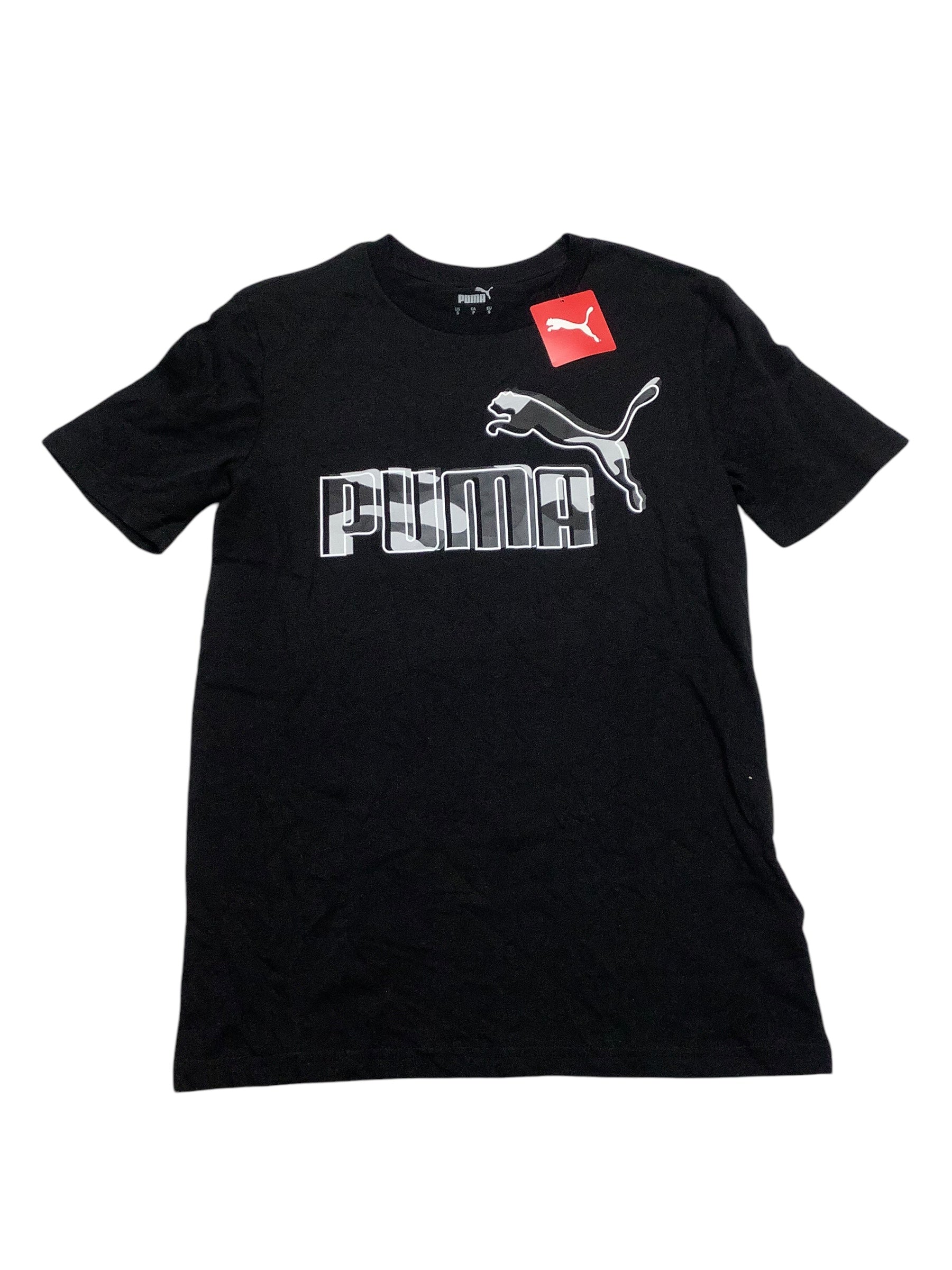 Puma Men Regular fit Short Sleeve T-Shirt Shirt Small Black Solid