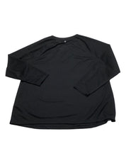 Ideology Womens  fit Long Sleeve Athletic Shirt 2X Black Solid