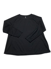Ideology Womens  fit Long Sleeve Athletic Shirt 2X Black Solid