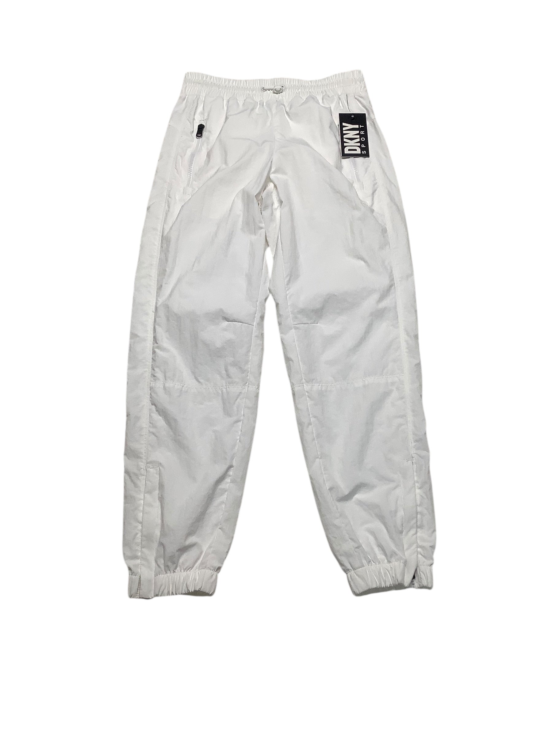 DKNY Womens Regular fit High Rise Joggers Pants XS White Solid