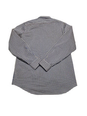 Van Heusen Mens Regular fit Dress Shirt Medium 15.5 in 34-35 Brown Plaid