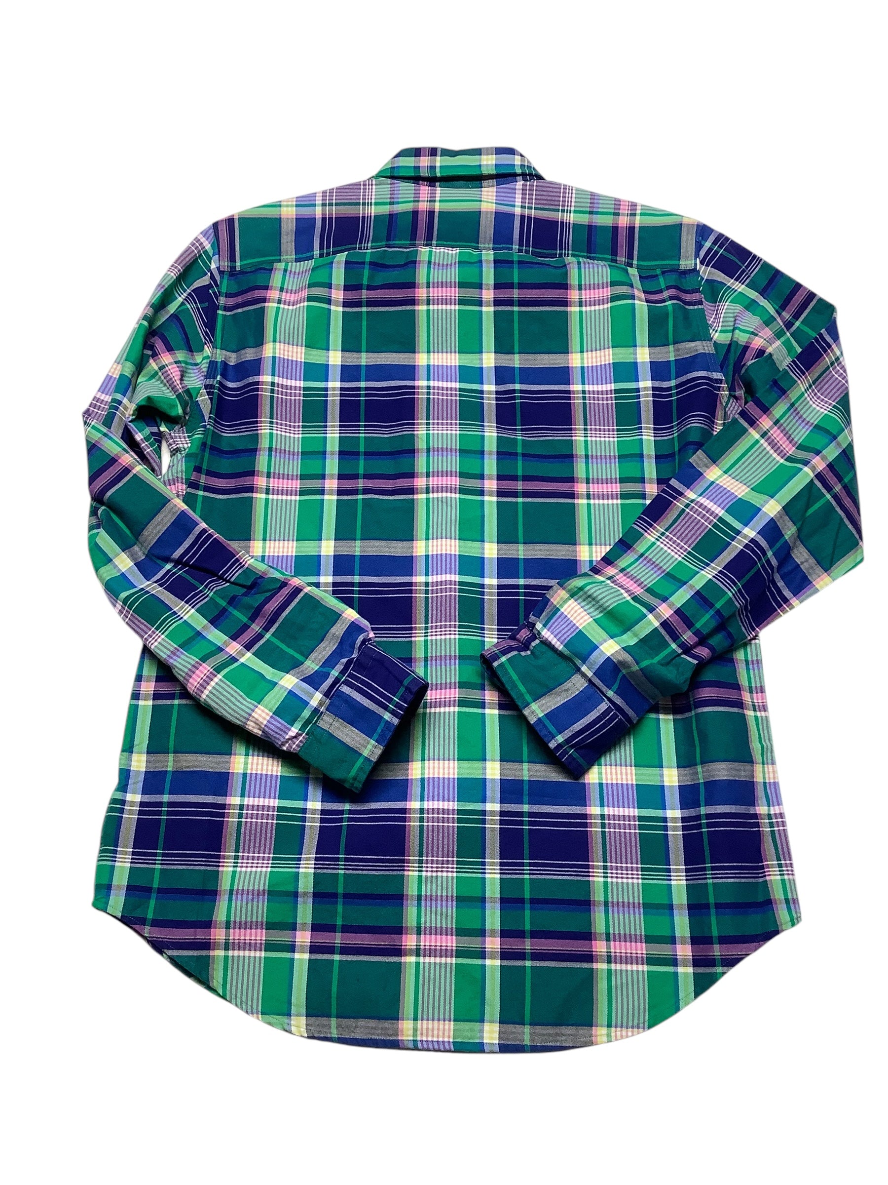 Polo Ralph Lauren Mens Classic fit Long Sleeve Button-Up Shirt Small Green Plaid