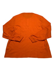 Club Room Mens  fit Long Sleeve Henley Shirt XXL Orange Solid