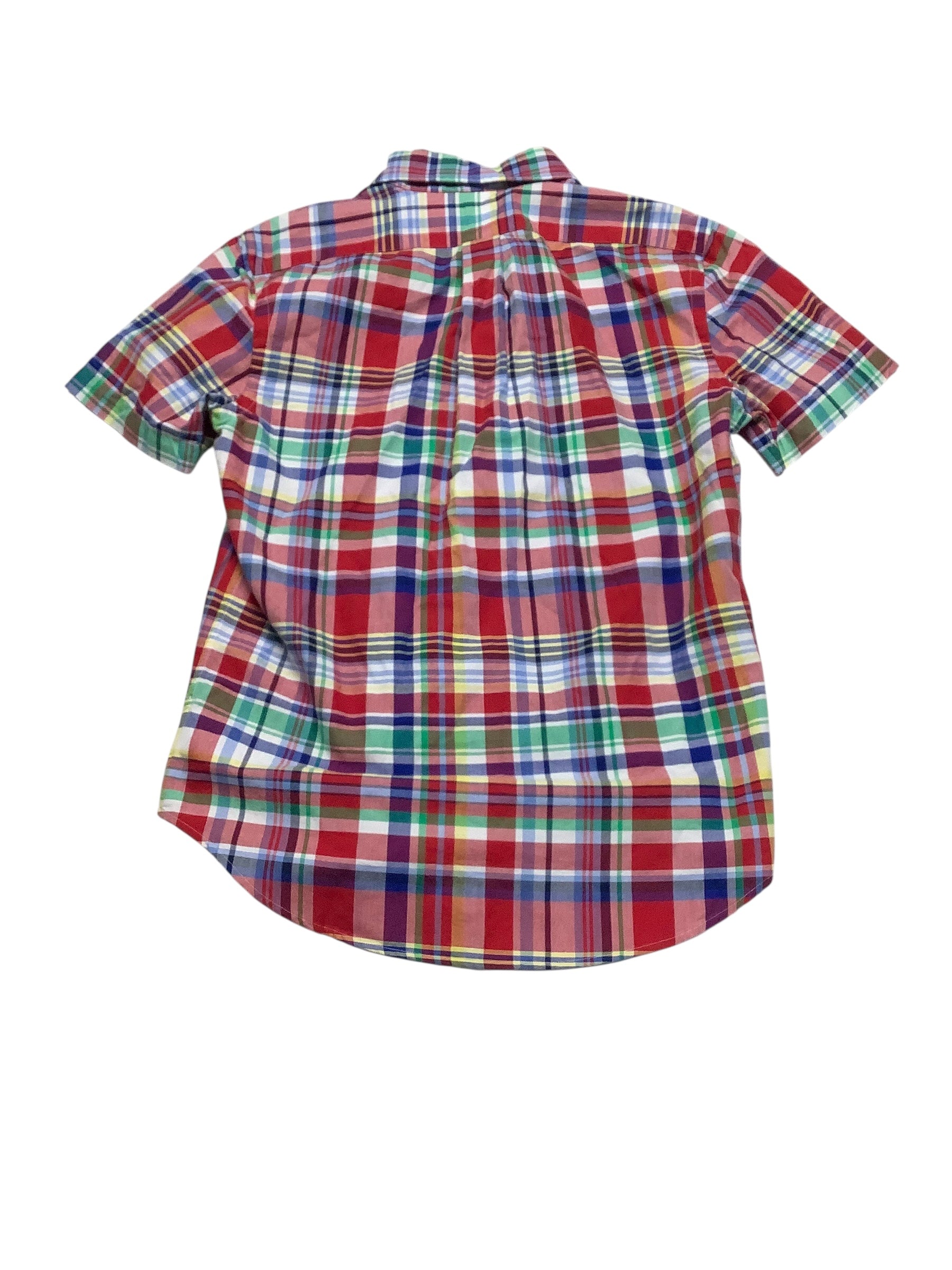 Polo Ralph Lauren Mens Classic fit Short Sleeve Button-Up Shirt Small Red Plaid