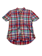 Polo Ralph Lauren Mens Classic fit Short Sleeve Button-Up Shirt Small Red Plaid