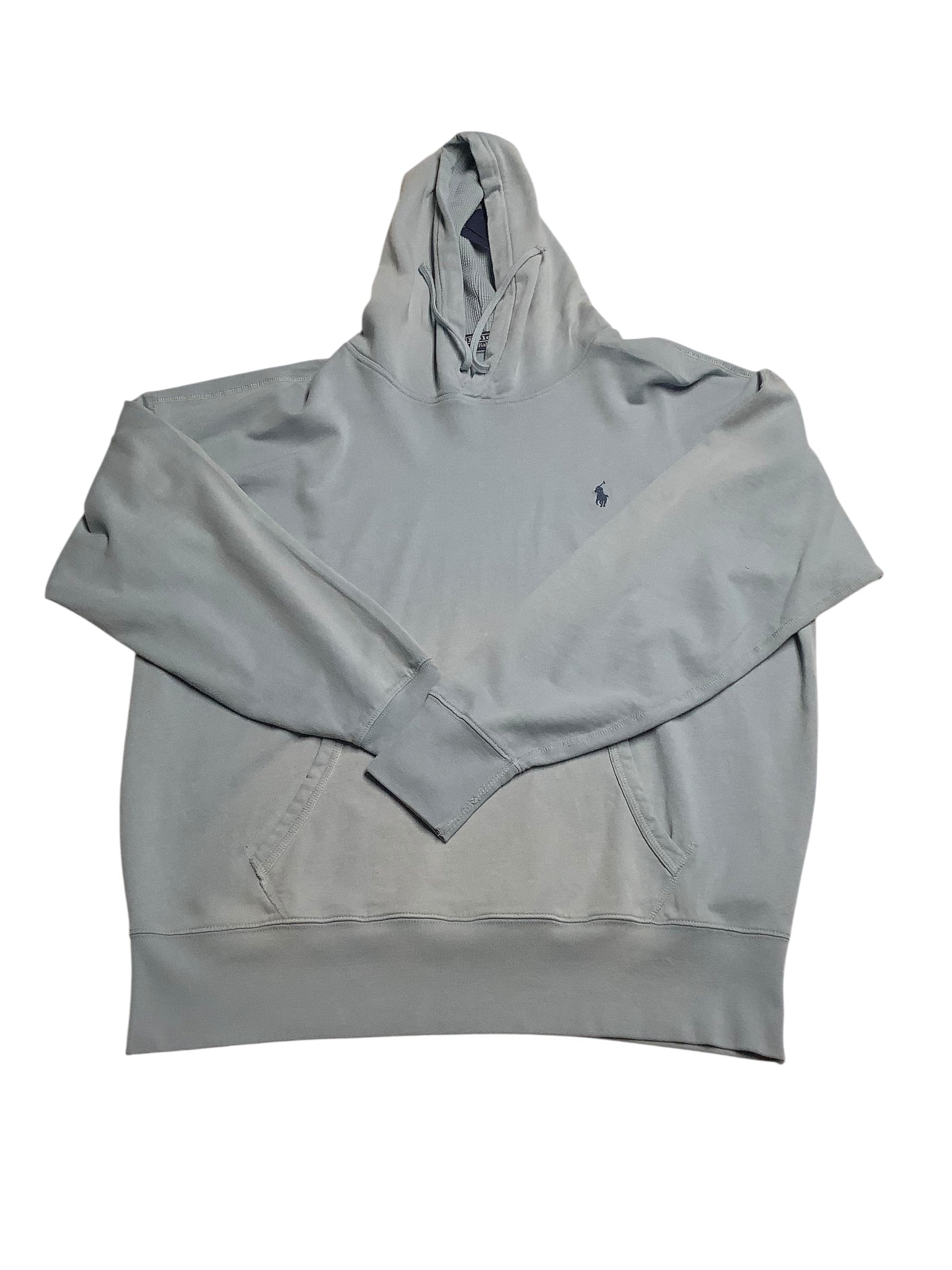Polo Ralph Lauren Mens Regular fit Long Sleeve Hoodie Sweatshirt XL Blue Solid