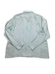 INC International Concepts Mens Regular fit Linen Button-Up Shirt Large Blu