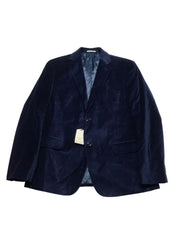 Alfani Mens Slim Fit fit Velvet Sport Coat Blazer 42 S Blue Solid