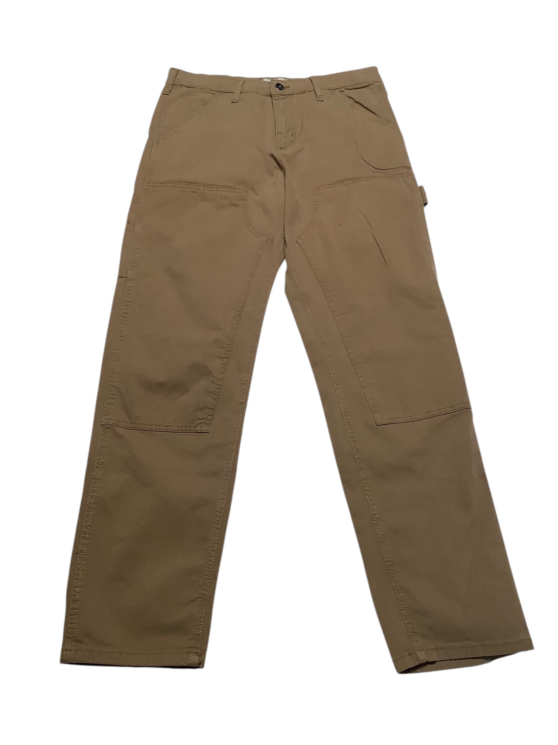 Sun + Stone Mens Regular fit Casual Pants 31 / 32 Brown Solid