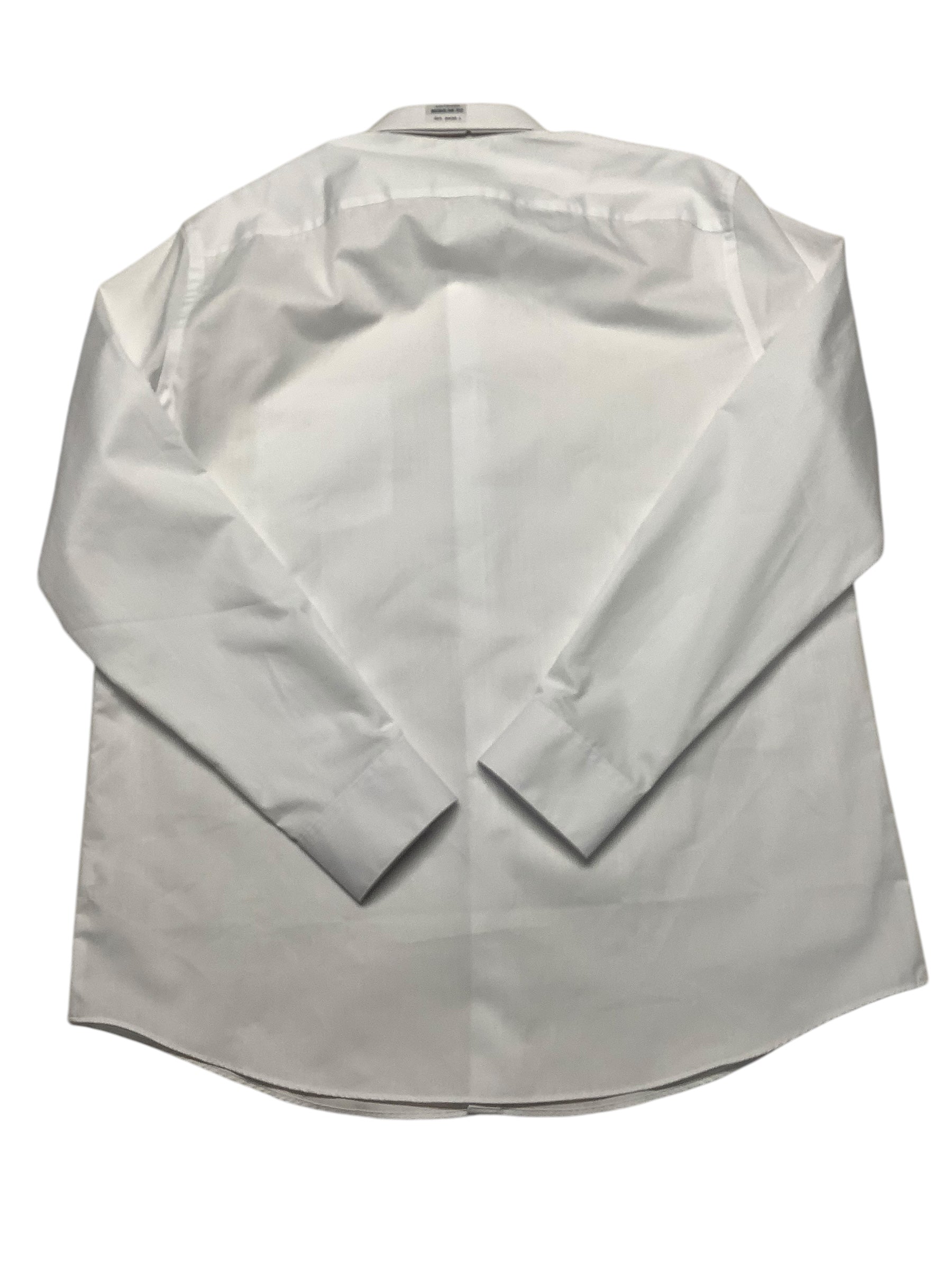 Van Heusen Mens Regular fit Button-Up Shirt Large 16.5 in 34-35 White Solid