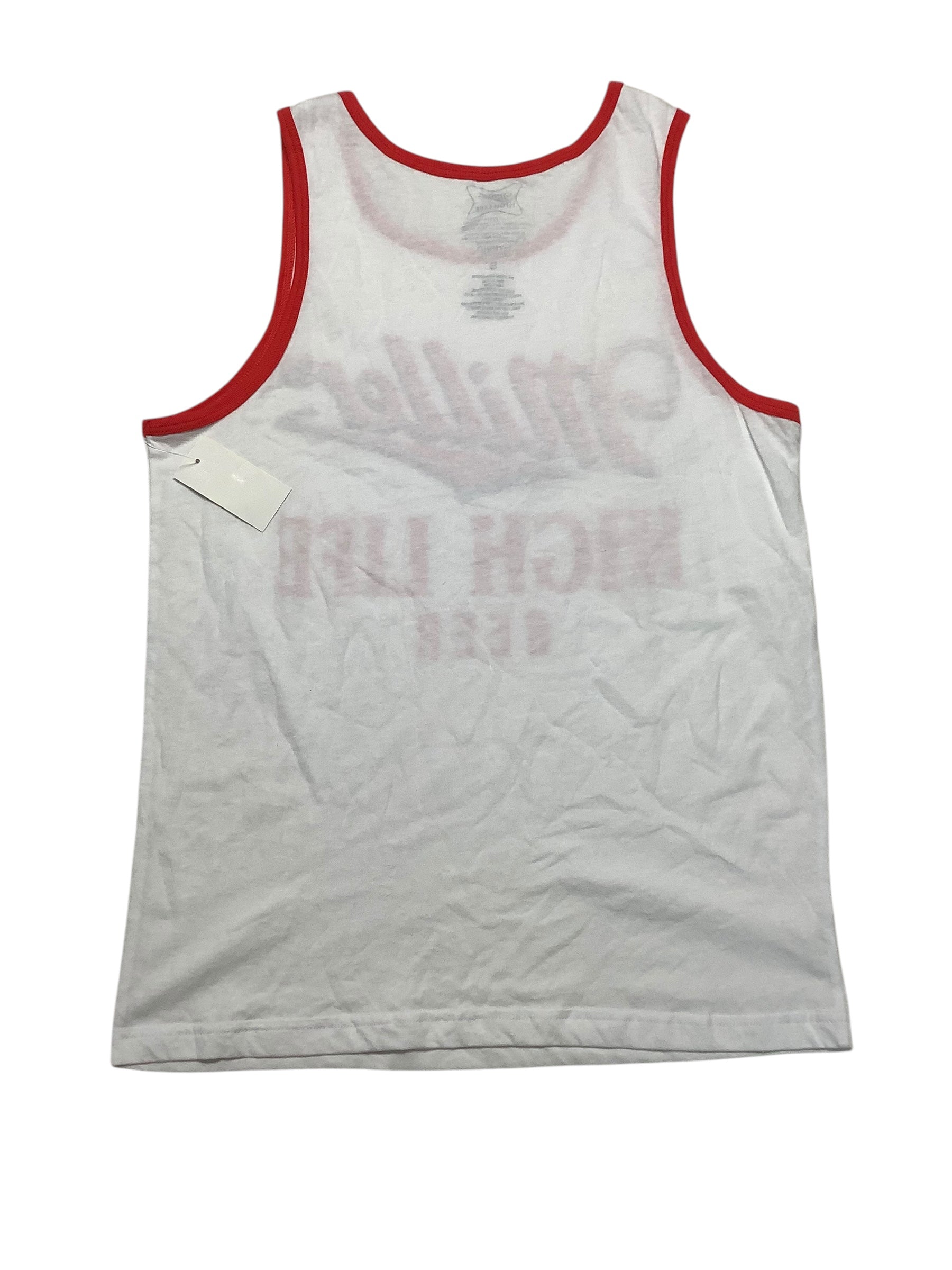 Hybrid Mens Regular fit Sleeveless Graphic Tank Top Shirt XXL White Red
