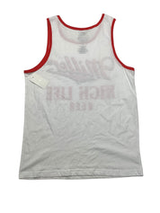 Hybrid Apparel Mens  fit Sleeveless Tank Top Shirt Large White Miller High Life