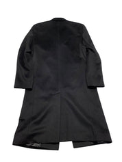 Michael Kors Mens Wool Cashmere Overcoat Coat 36S Black Solid