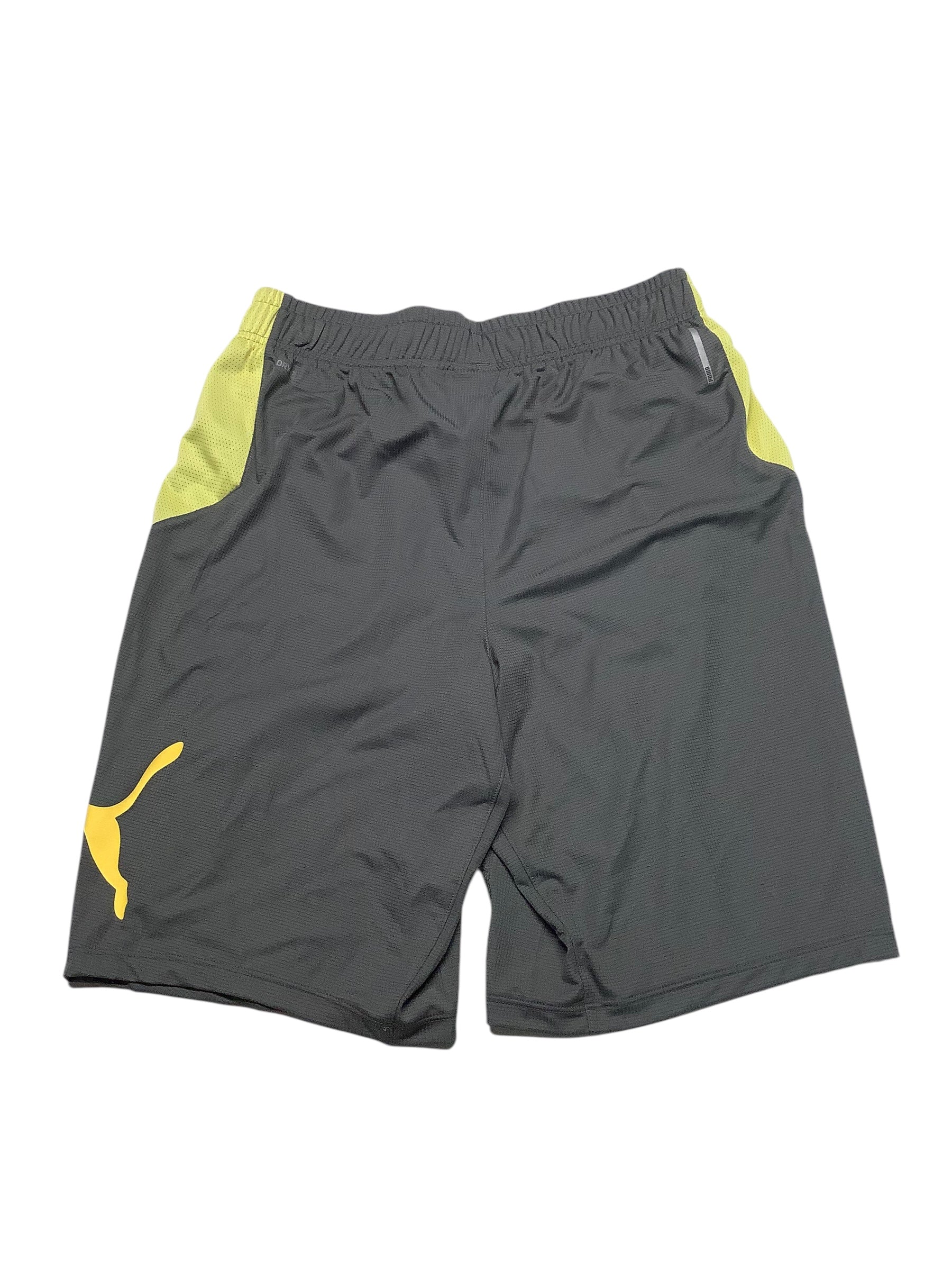 Puma Men Regular fit Athletic Shorts Small Grey Solid Moisture Wicking