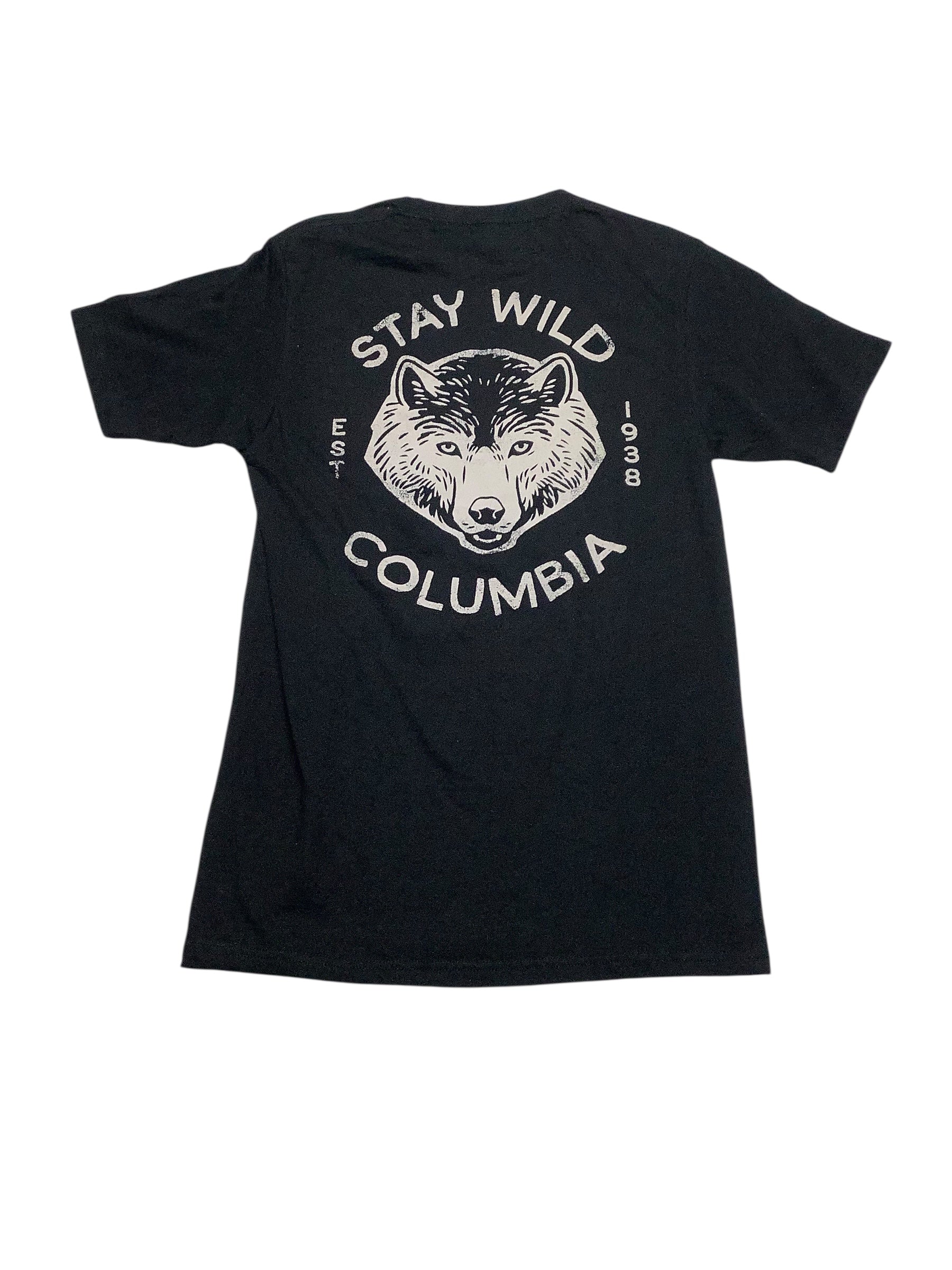 Columbia Mens Regular fit Short Sleeve Graphic T-Shirt Shirt Small Black Solid