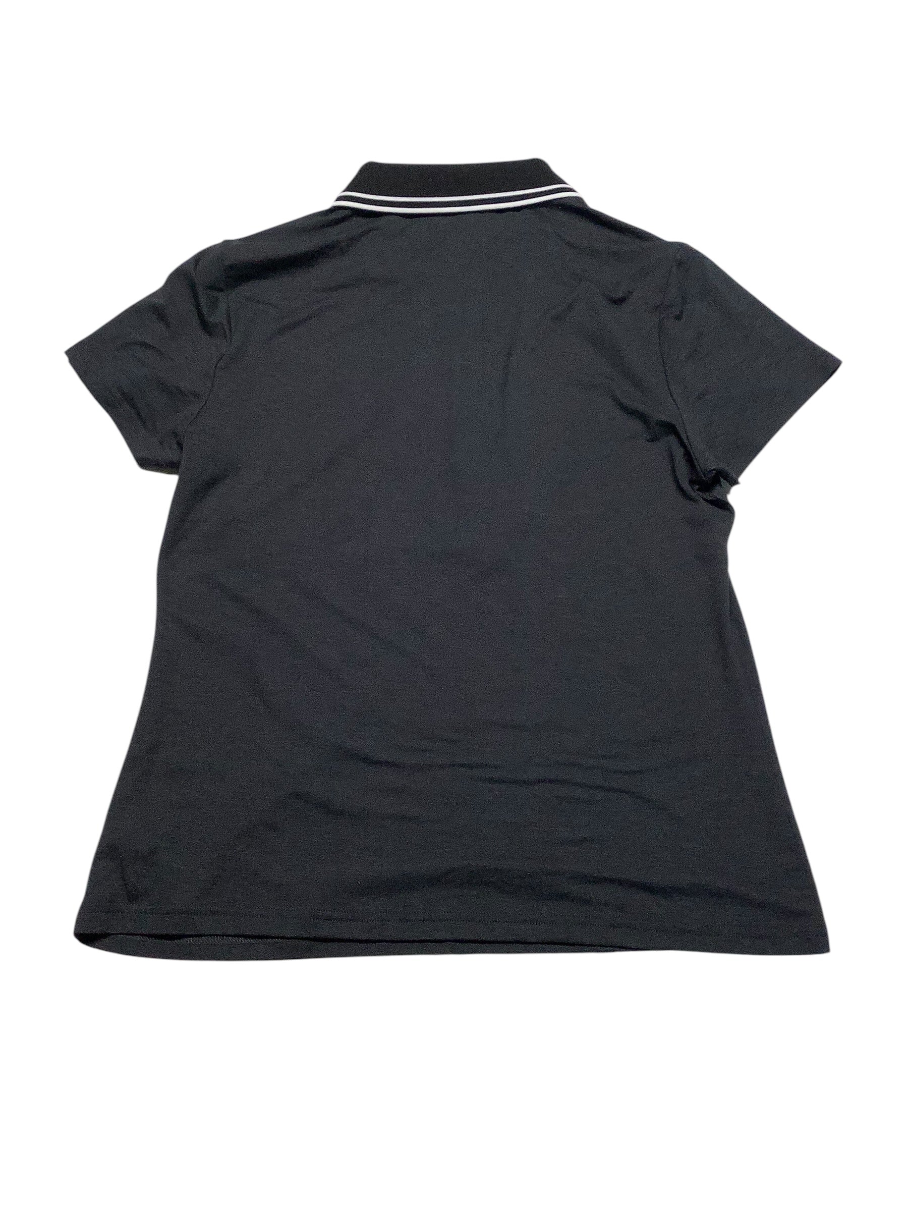 Bass Outdoor Women Regular fit Short Sleeve Polo Shirt Medium Black Solid