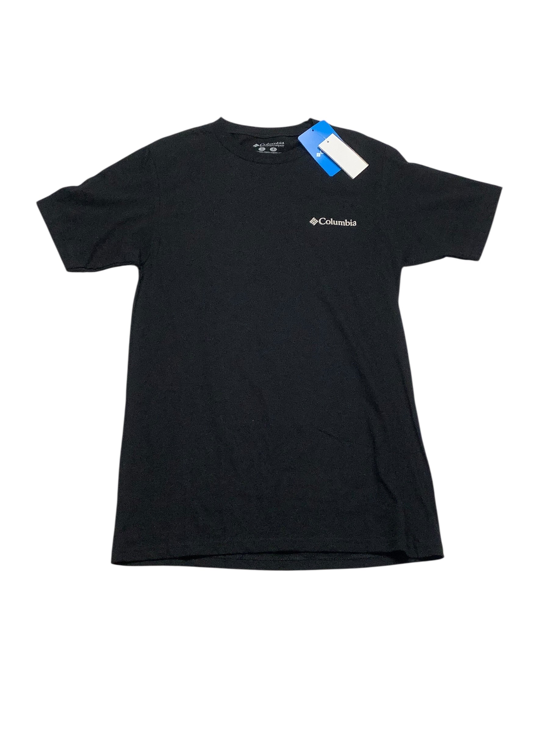 Columbia Mens Regular fit Short Sleeve Graphic T-Shirt Shirt Small Black Solid