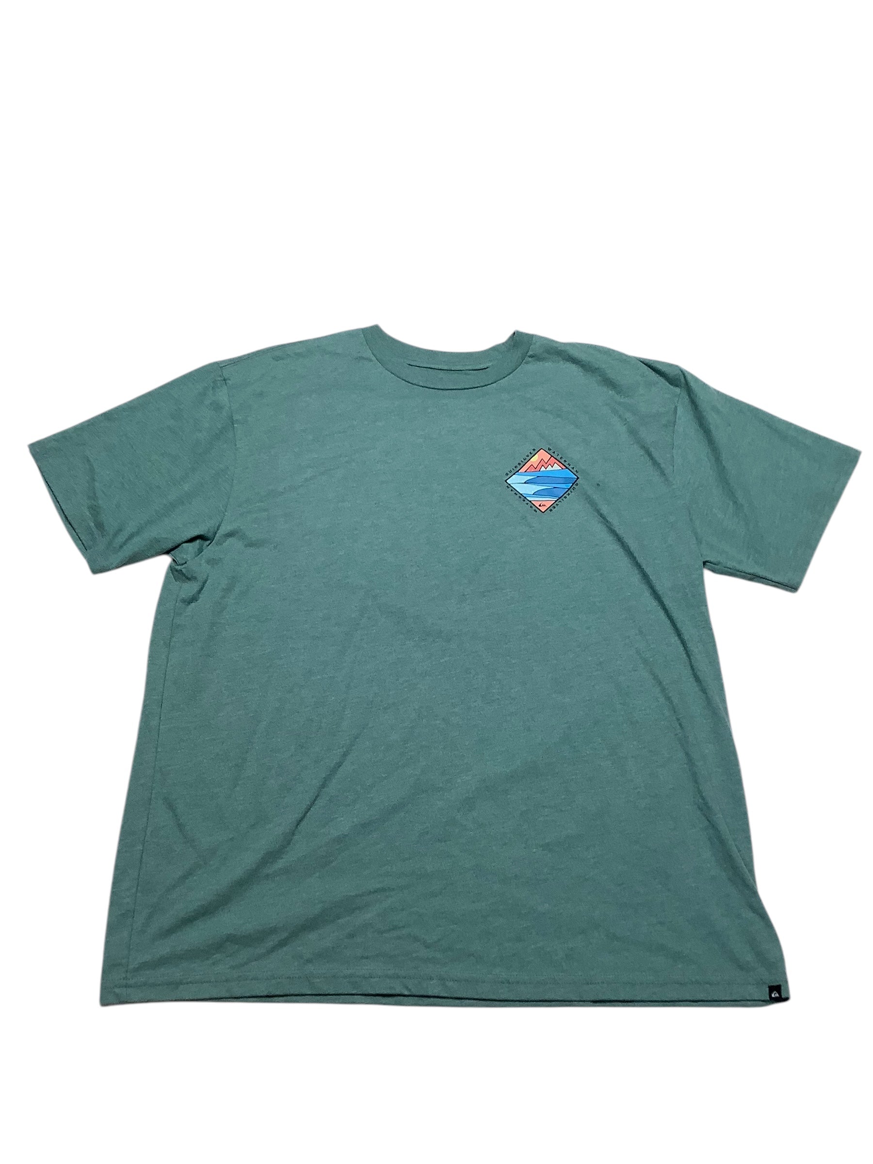 Quicksilver Mens Regular fit Short Sleeve T-Shirt Shirt XL Green Solid