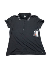 Bass Outdoor Women Regular fit Short Sleeve Polo Shirt Medium Black Solid