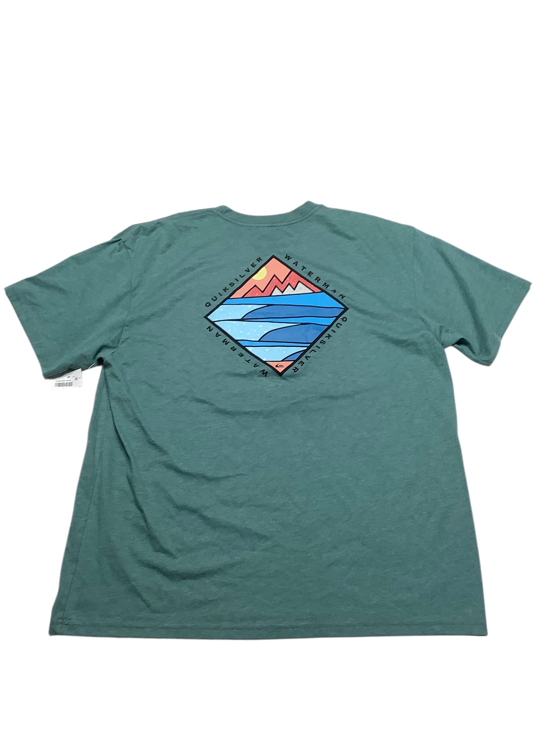 Quicksilver Mens Regular fit Short Sleeve T-Shirt Shirt XL Green Solid