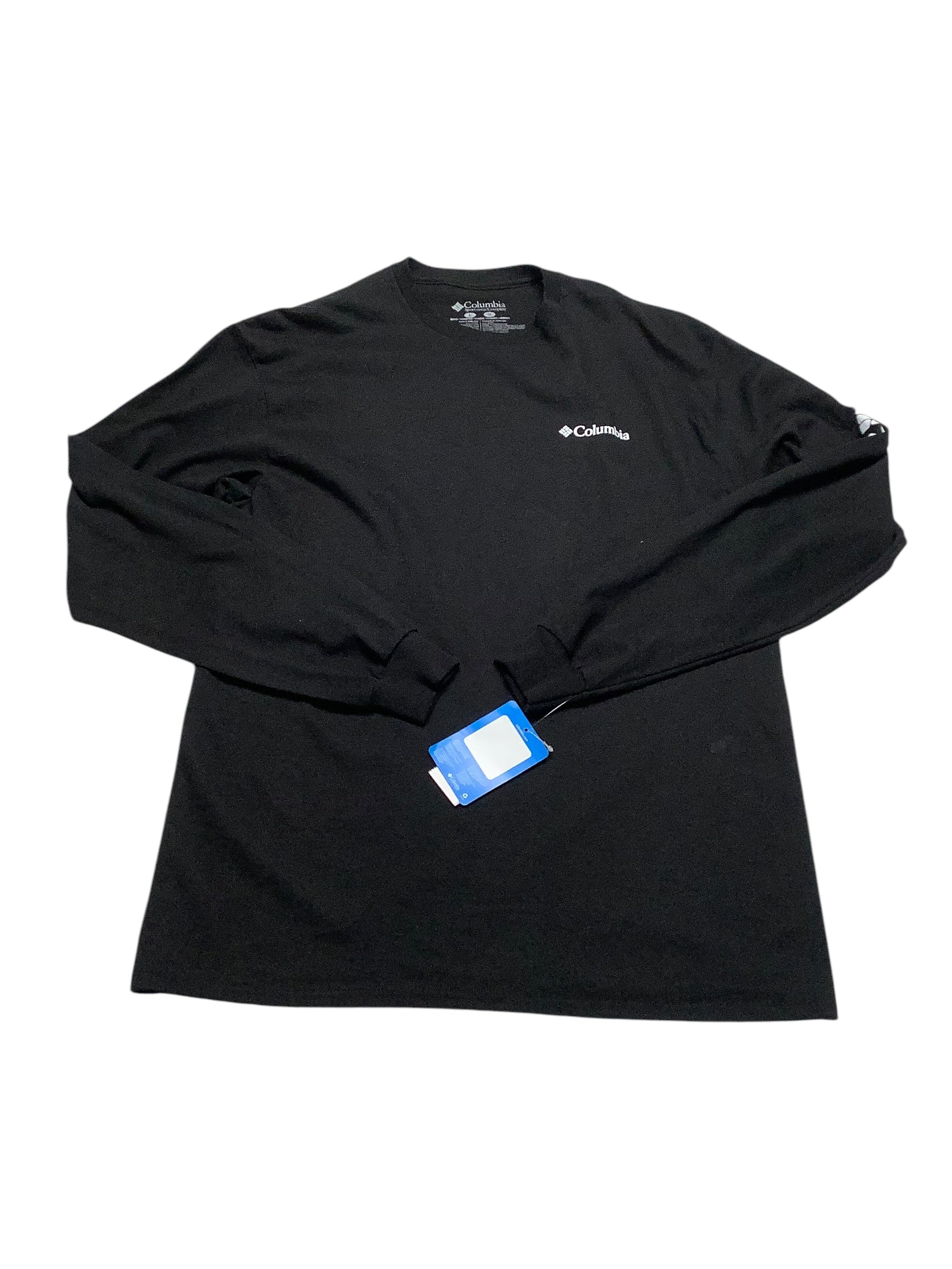 Columbia Men Regular fit Long Sleeve T-Shirt Shirt XL Black Solid