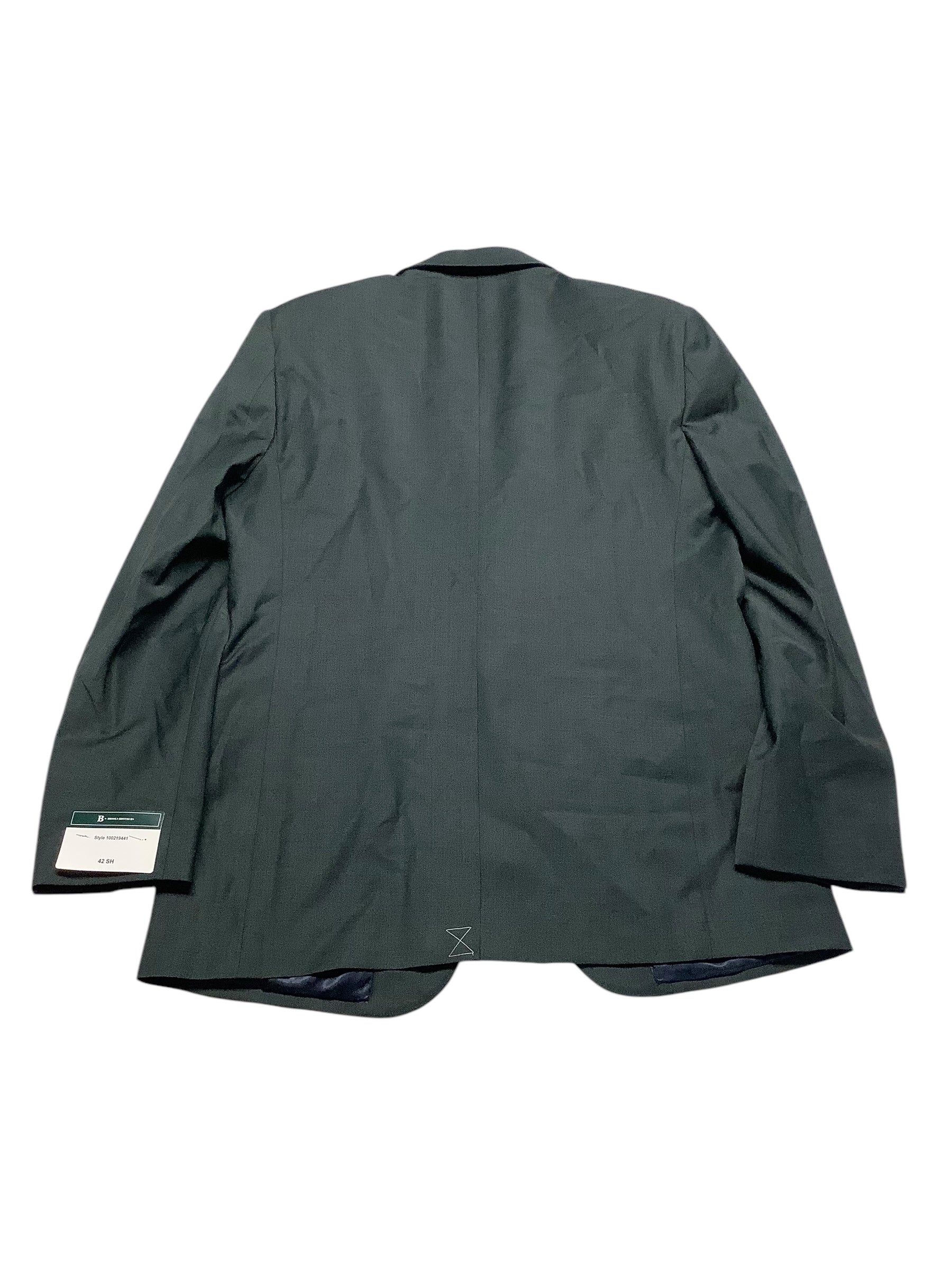 Brooks Brothers Mens Classic fit Suit Jacket Blazer 40 L Green Solid Stretch
