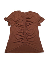ID Ideology Women Relaxed fit Short Sleeve T-Shirt Shirt Small Brown Solid