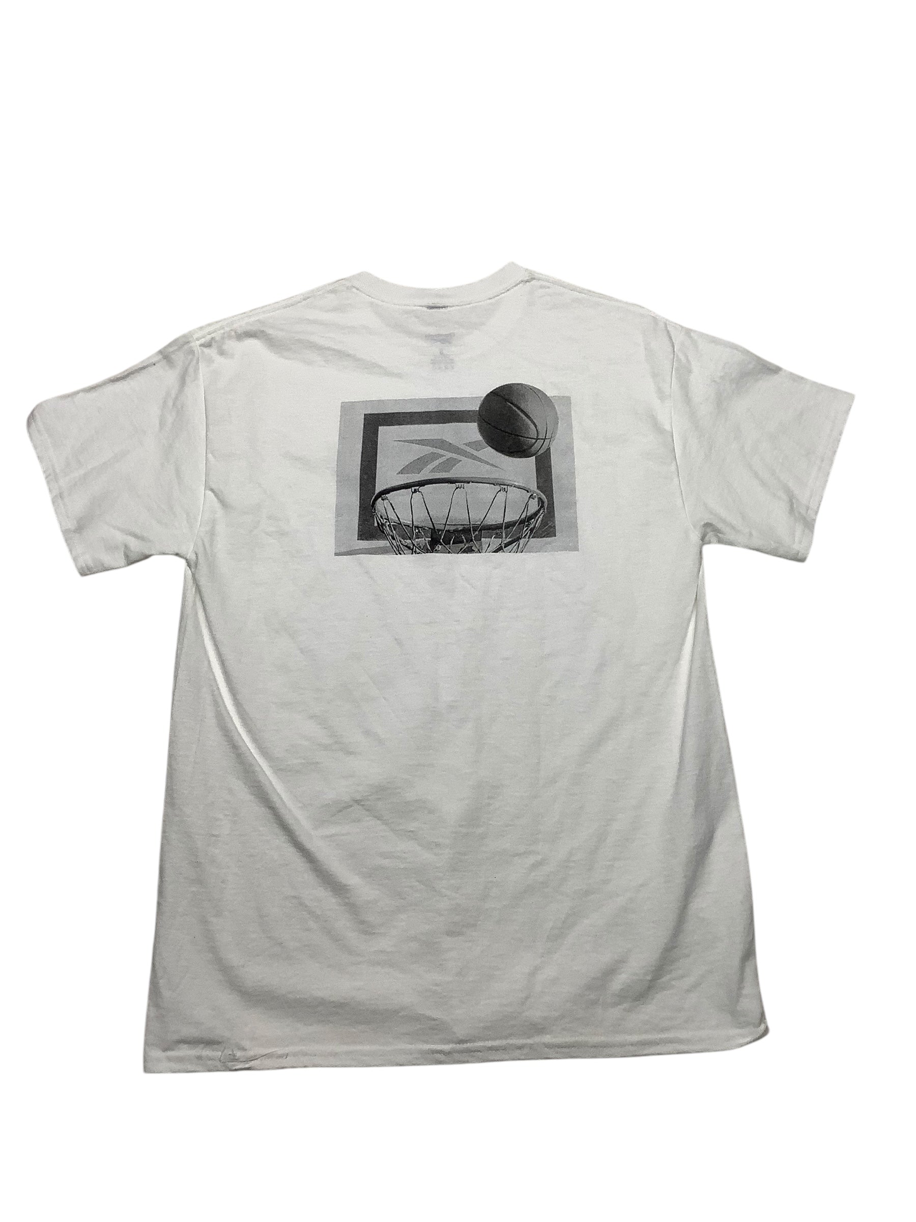 Reebok Mens Regular fit Short Sleeve Basketball T-Shirt Shirt Small White