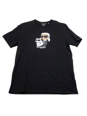 Karl Lagerfeld Mens Regular fit Short Sleeve T-Shirt Shirt XL Black Solid