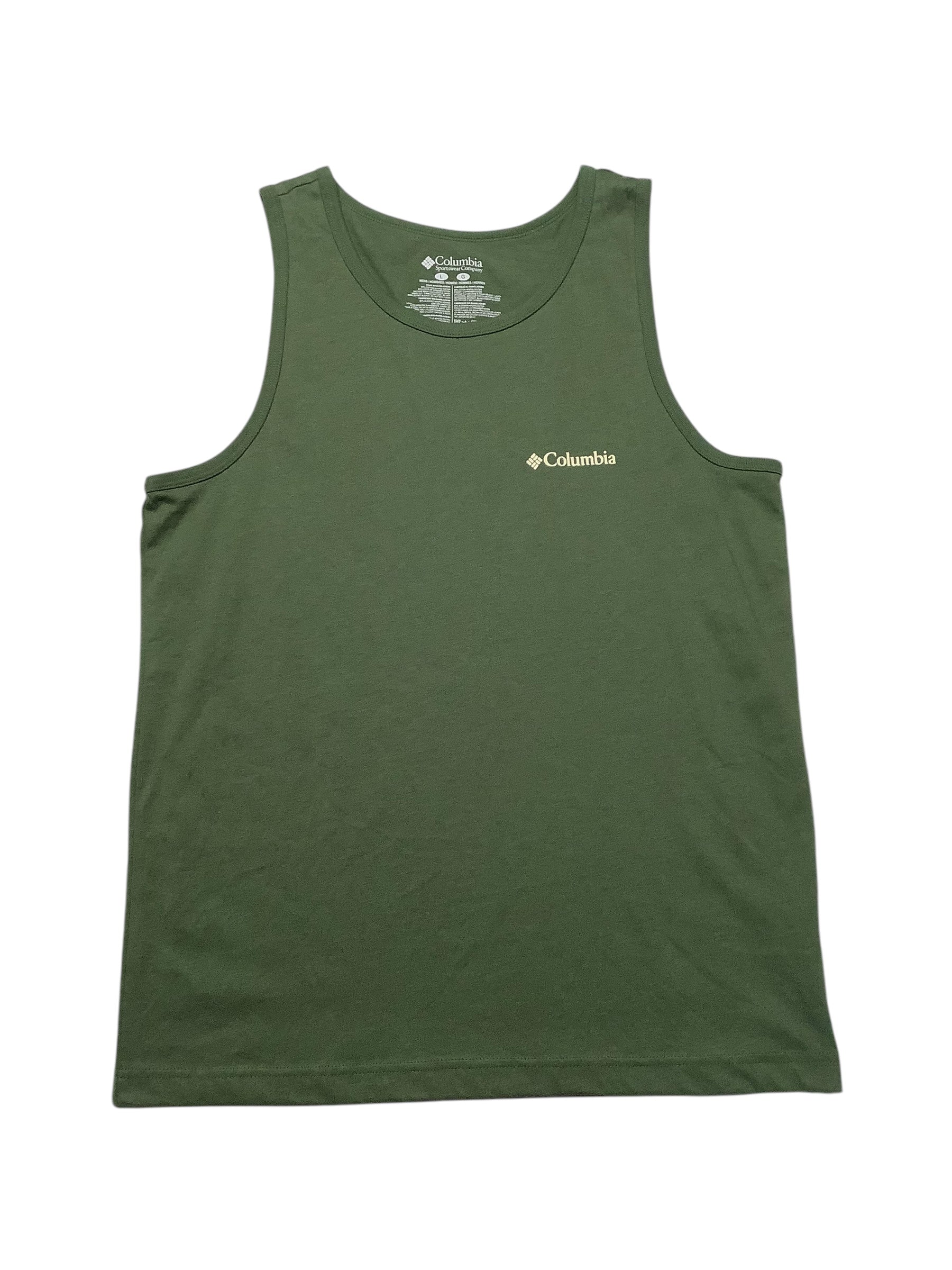 Columbia Mens Regular fit Sleeveless Tank Top Shirt Large Green