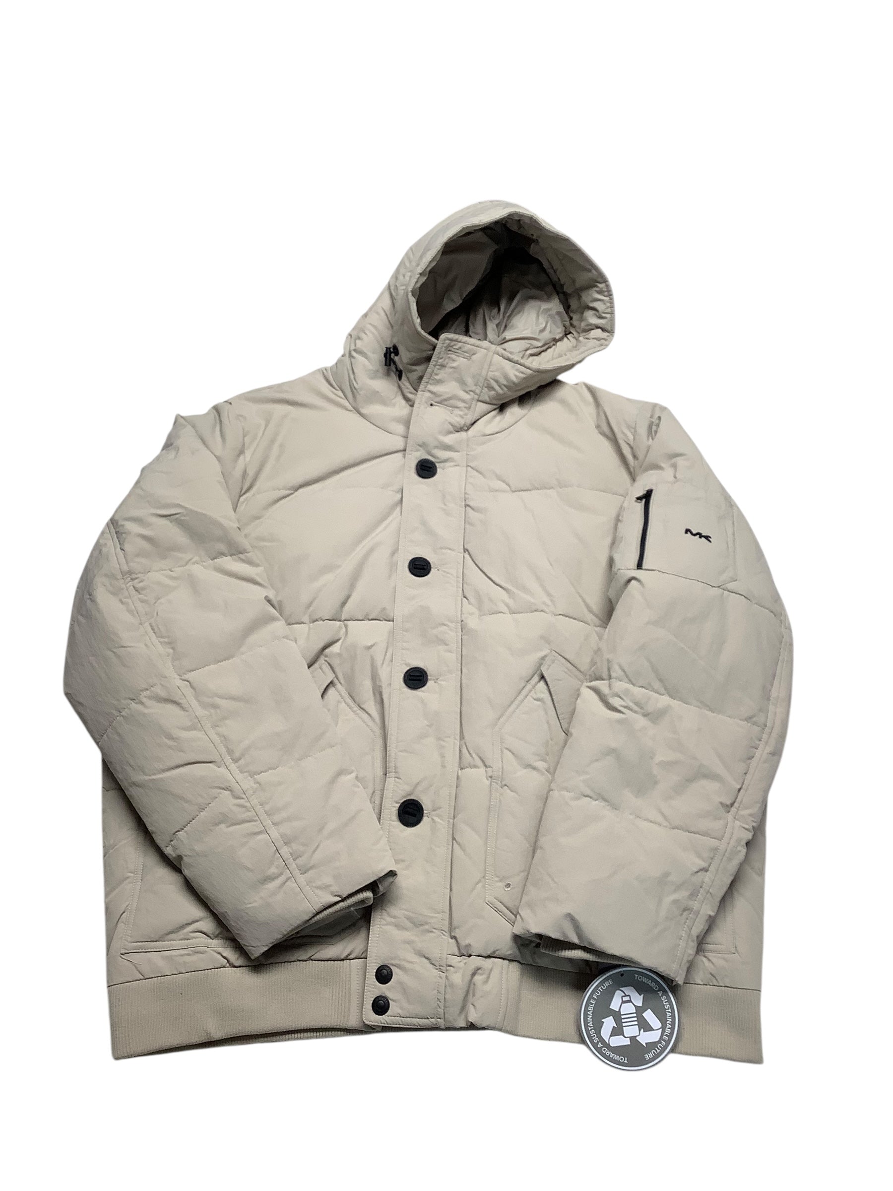 Michael Kors Menss Puffer Jacket Coat XXL Beige Solid