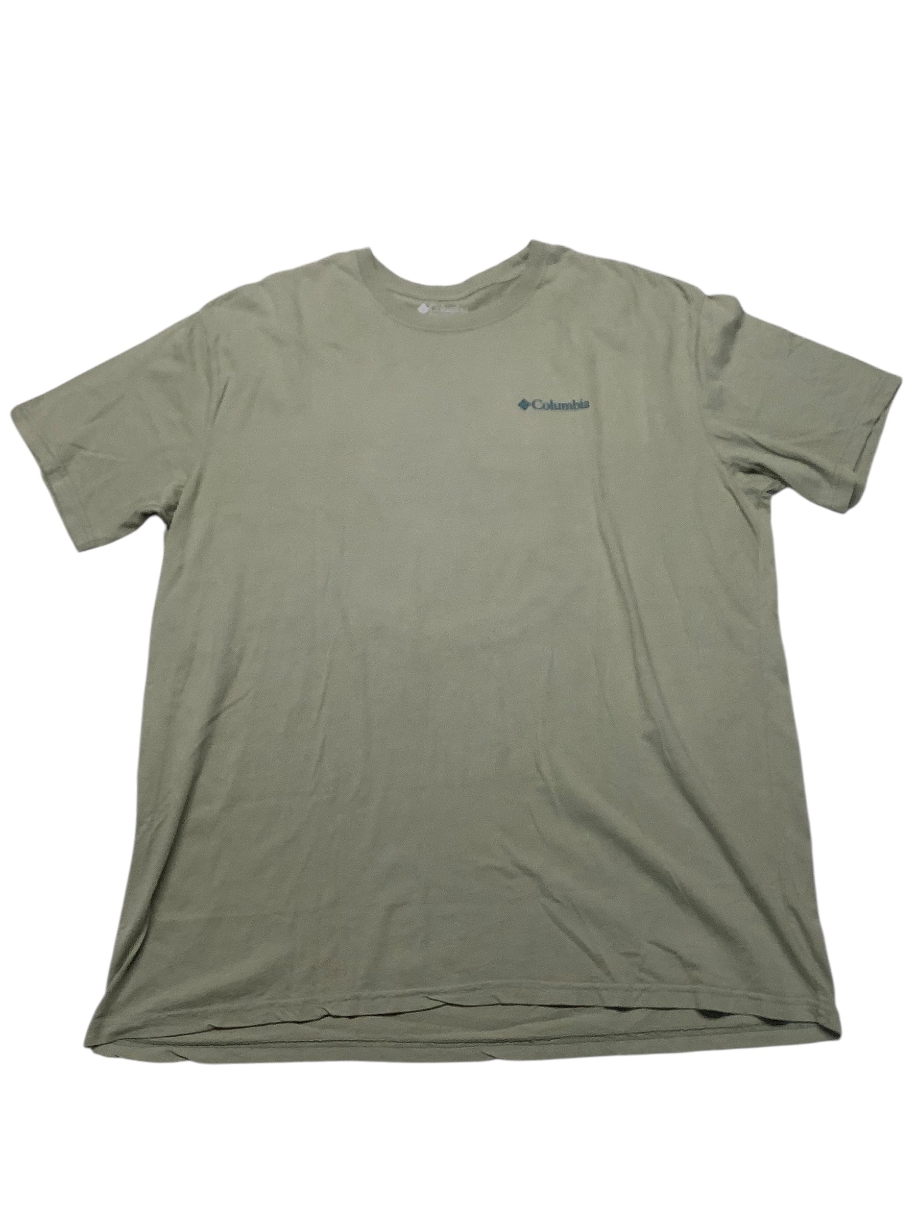 Columbia Mens  fit Short Sleeve T-Shirt Shirt Medium Green Solid
