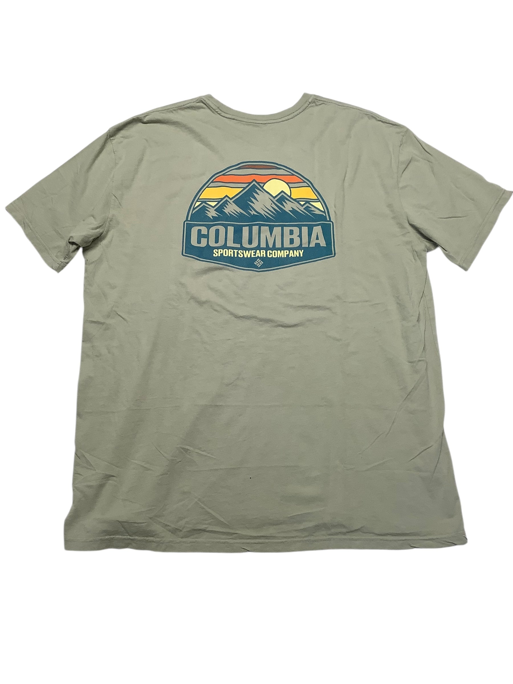 Columbia Mens  fit Short Sleeve T-Shirt Shirt Medium Green Solid