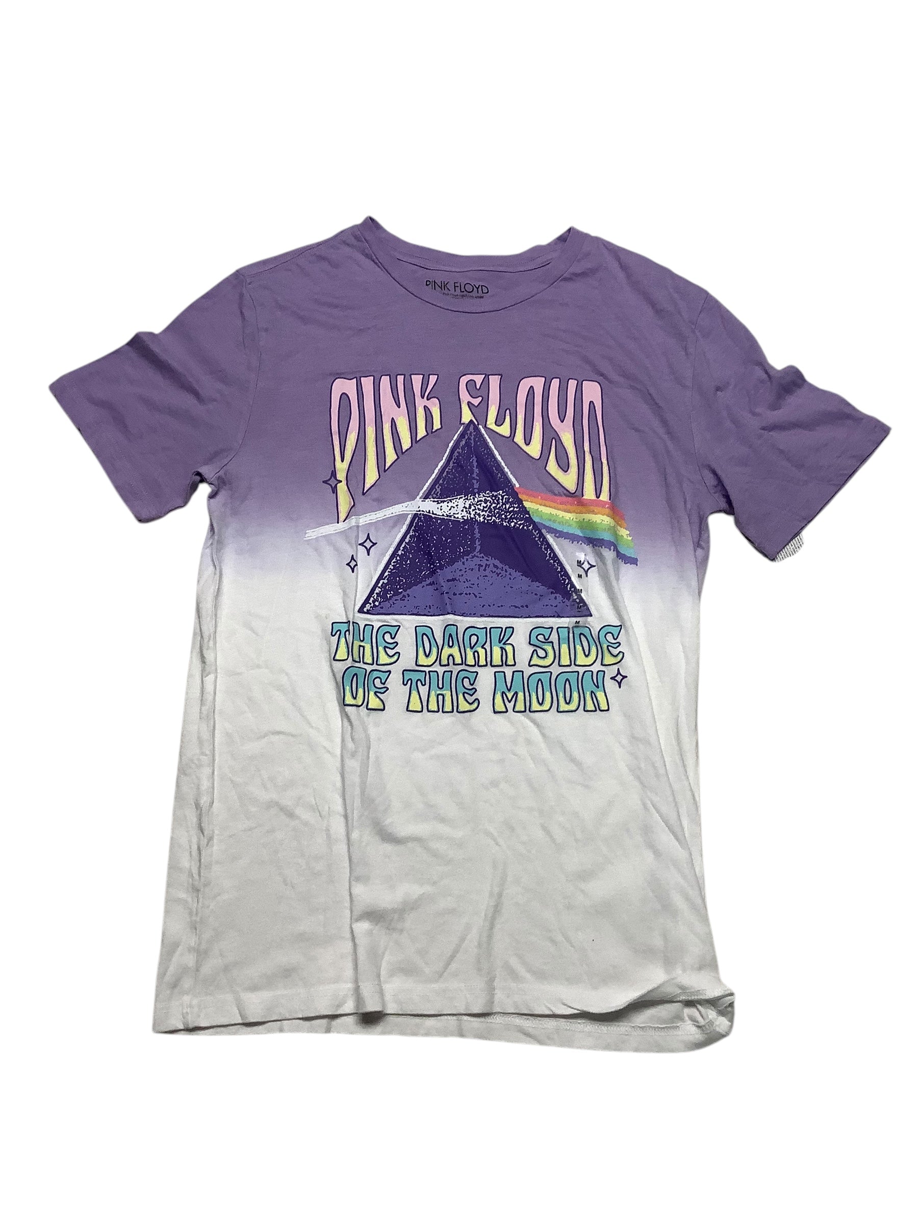Hybrid Mens Pink Floyd Short Sleeve T-Shirt Shirt Medium Purple Solid
