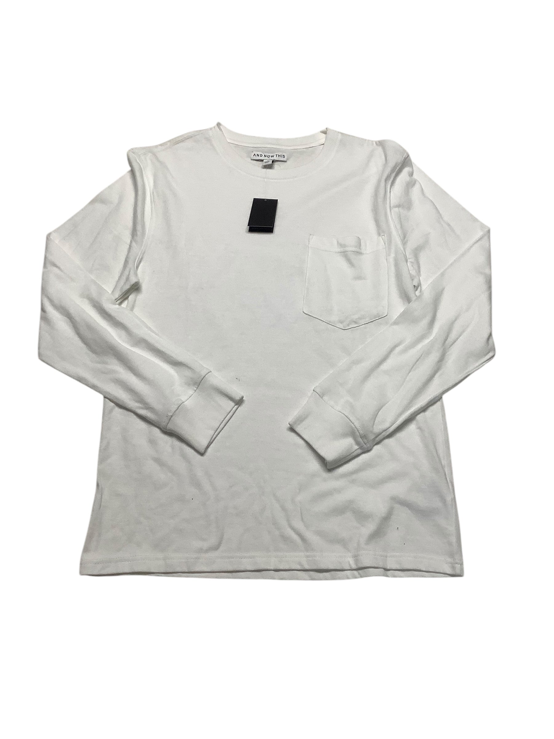 And Now This Mens  fit Long Sleeve T-Shirt Shirt Small White Solid