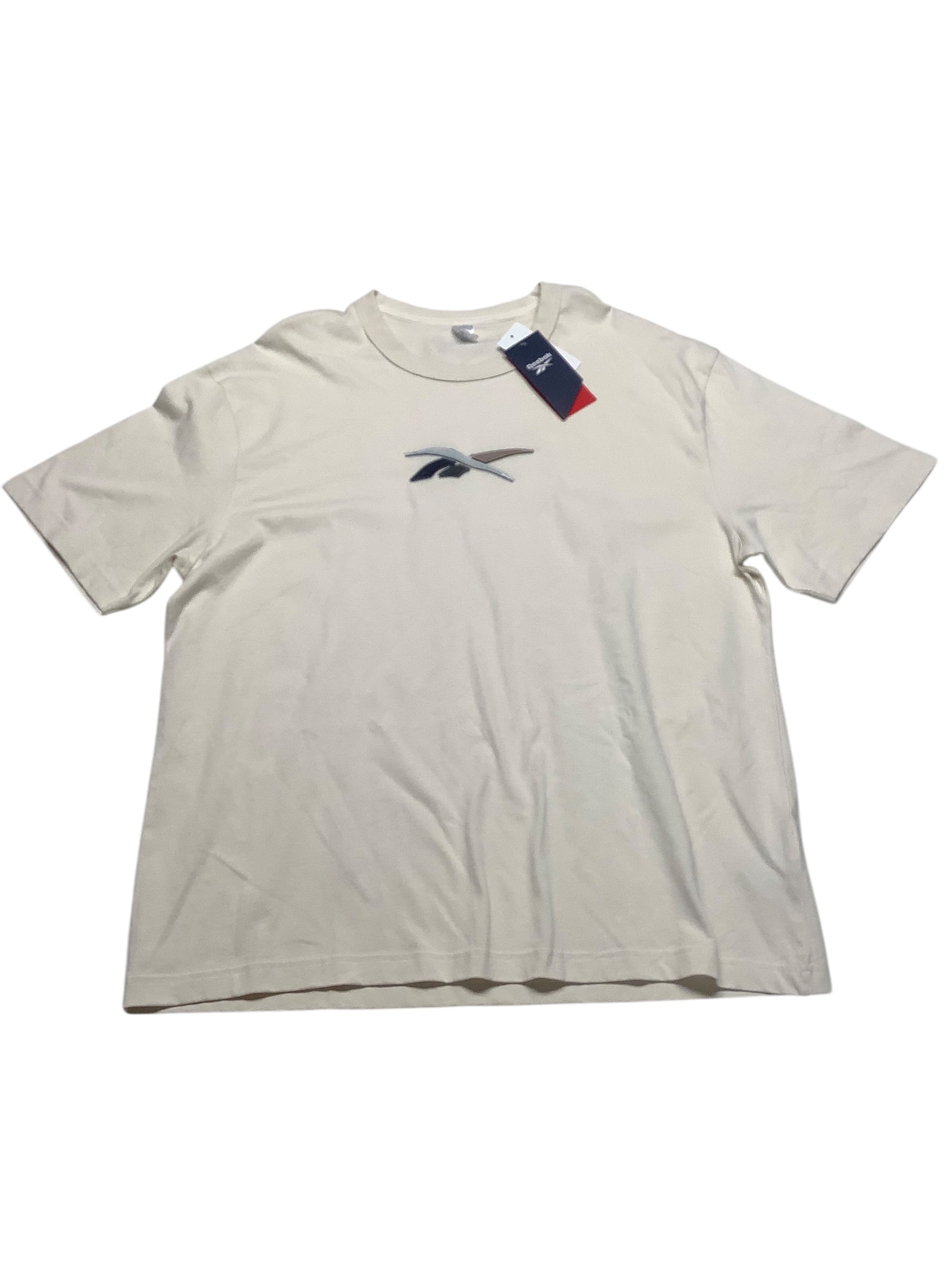 Reebok Men Regular fit Short Sleeve T-Shirt Shirt XL Beige Solid