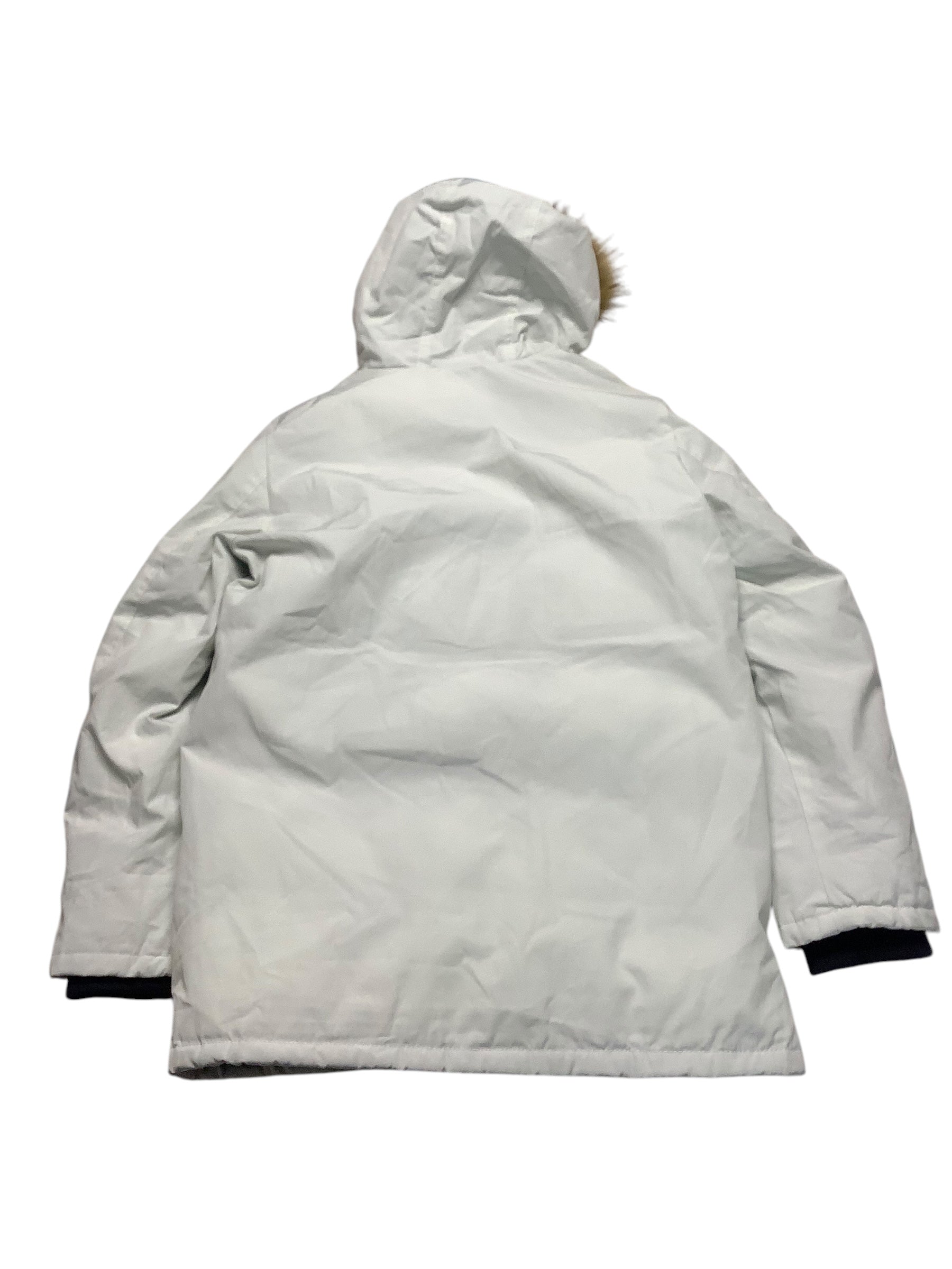 Club Room Mens Parka Coat Small White Solid