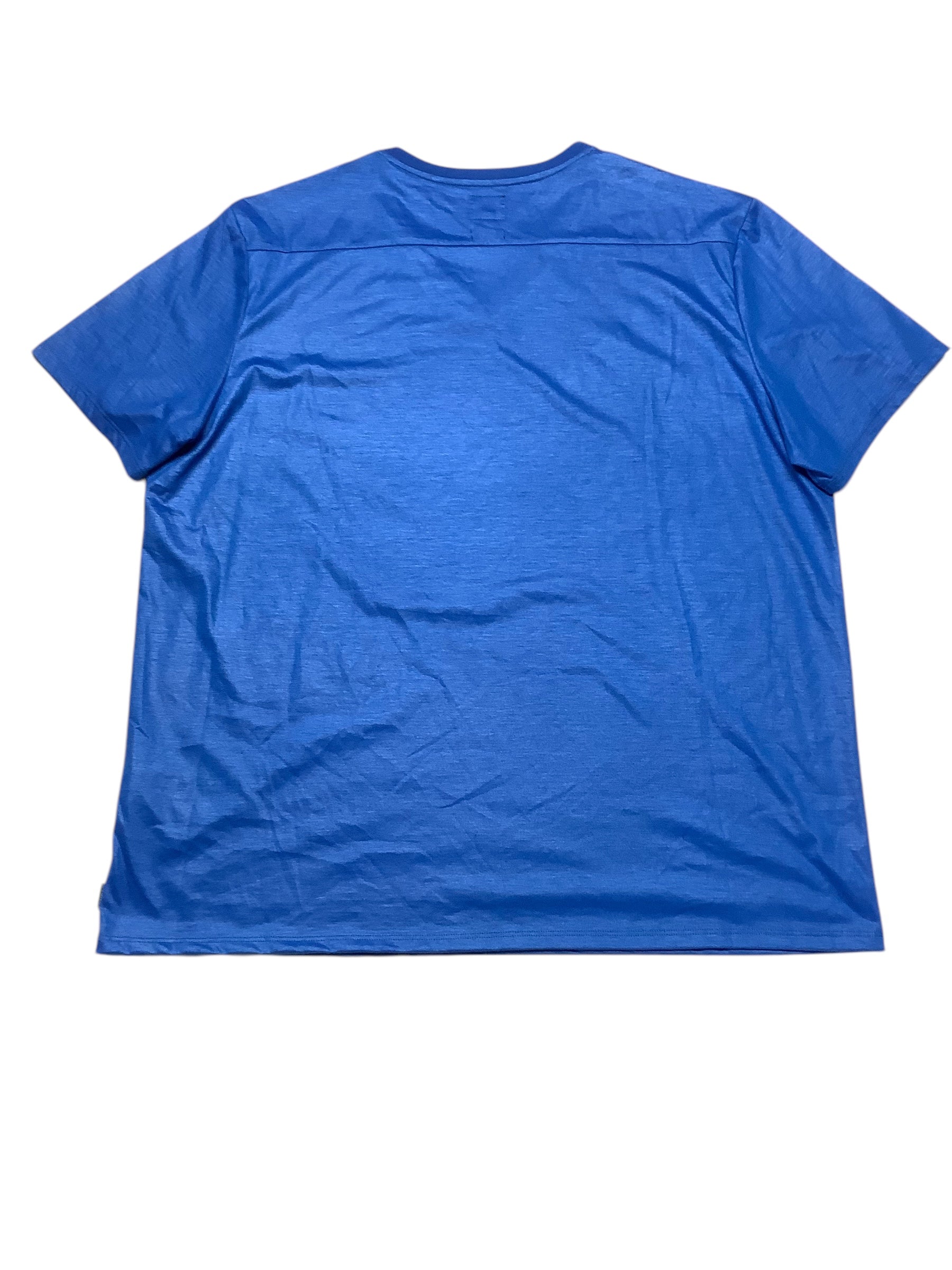 Guess Mens Regular fit V Neck Short Sleeve T-Shirt Shirt XXL Blue