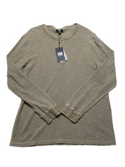 Frye Mens Regular fit Long Sleeve Henley Shirt XXL Brown Solid