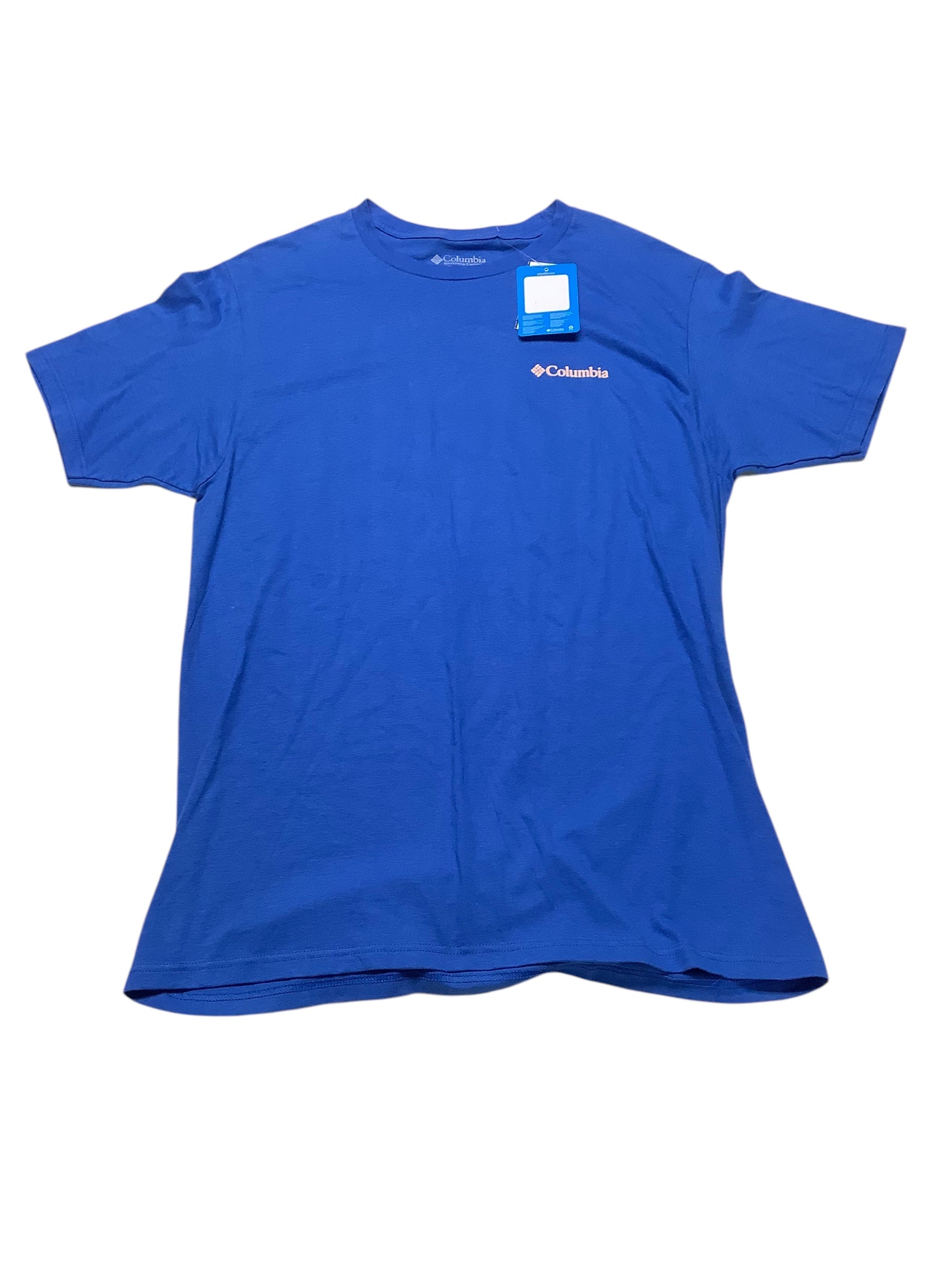 Columbia Men Regular fit Short Sleeve T-Shirt Shirt Medium Blue Solid
