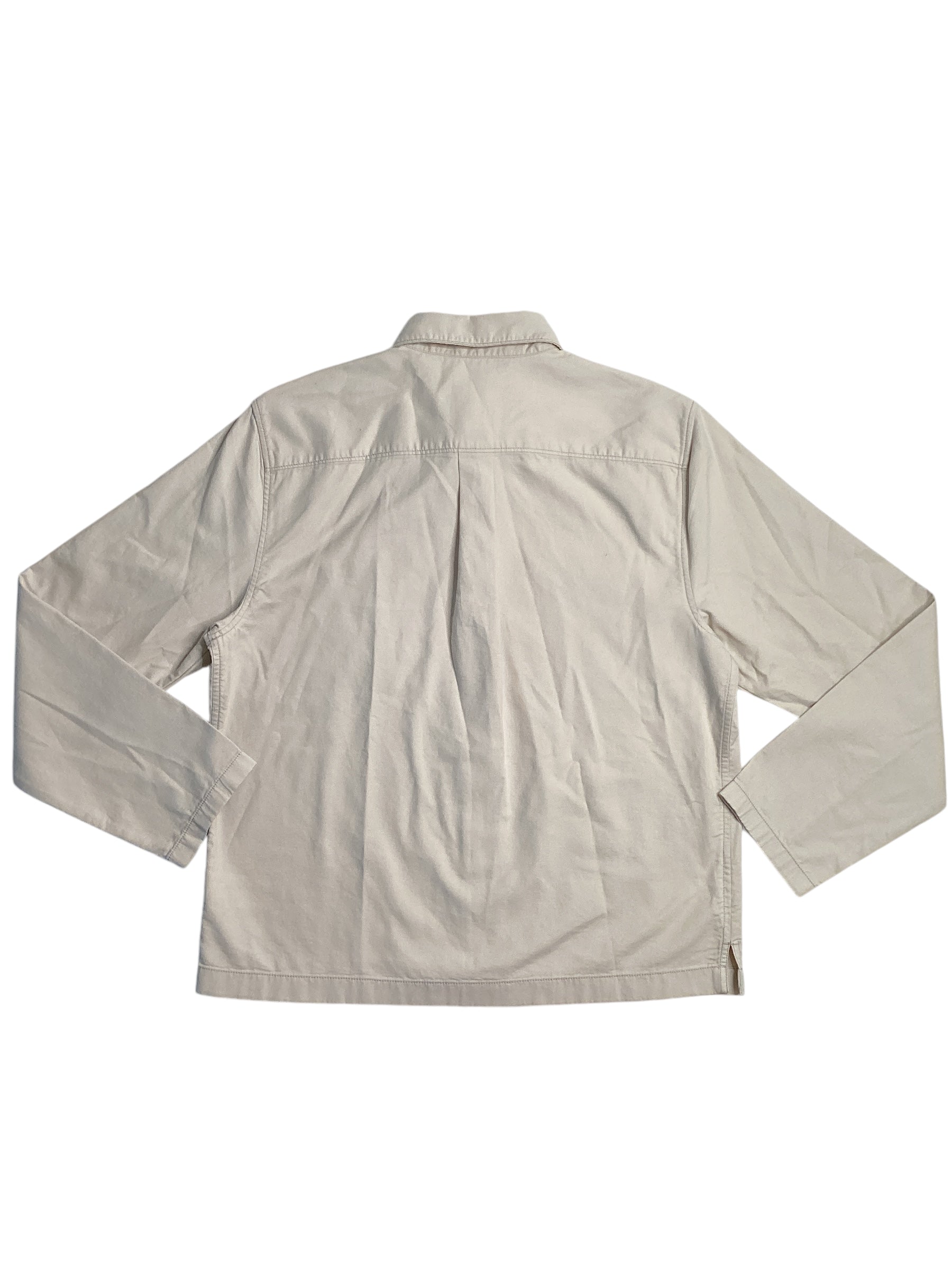 Perry Ellis Mens Beige Button Down Shacket Coat Jacket Beige XXL