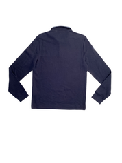 Perry Ellis Mens Jacquard Quarter Zip Sweater Dark Sapphire Blue Small