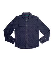 Perry Ellis Mens Diamond Quilted Button Down Shirt  Dark Sapphire Blue Small