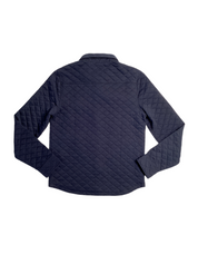 Perry Ellis Mens Diamond Quilted Sweatshirt Long Sleeve Dark Sapphire Blue 2XL