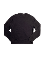 Perry Ellis Mens Jacquard Crewneck Sweater Black Small