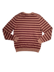 Perry Ellis Mens Mixed Pattern Crewneck Sweater Bitter Chocolate Brown 2XL