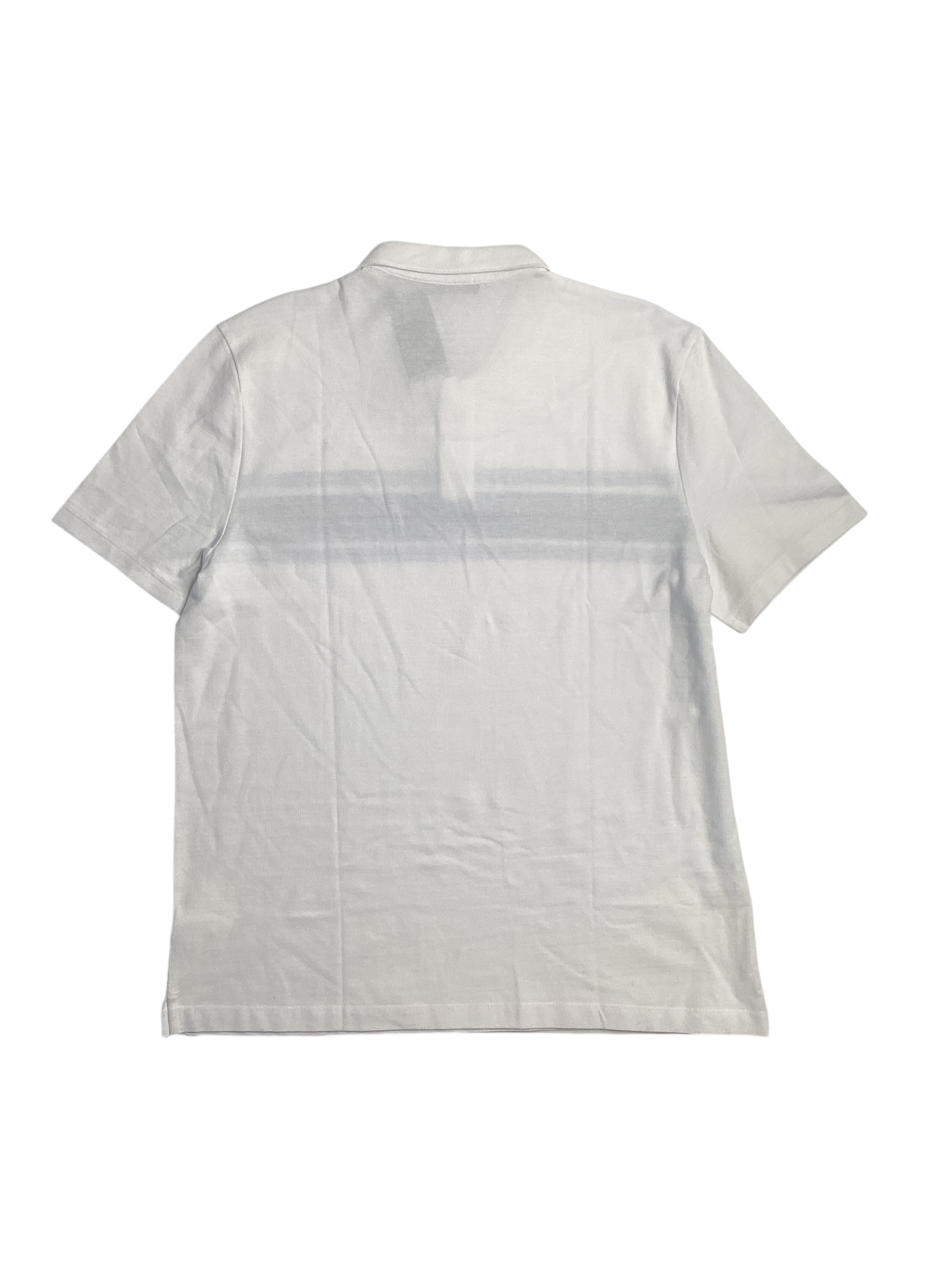 Perry Ellis Men's Chest Stripe Short Sleeve Polo Shirt Bright White Large
