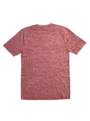 Perry Ellis Men's Space Dyed Short Sleeve Crewneck T Shirt Wild Rose Red 2XL