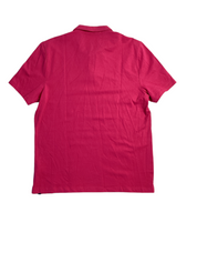 Perry Ellis Men's Chest Stripe Short Sleeve Polo Shirt Sangria Pink Large